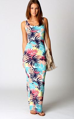 F2320 Print Maxi Dress